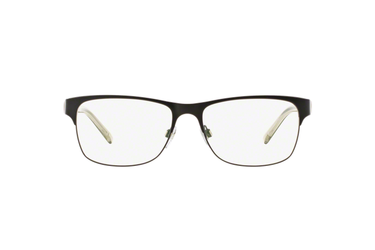 Burberry BE 1289 1007 Black Metal Rectangle Eyeglasses 55mm